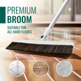 Splendole Broom - Broom with Handle Inside - 45cm Wide - Telescopic Handle - Ultra Light - Soft Horsehair Blend