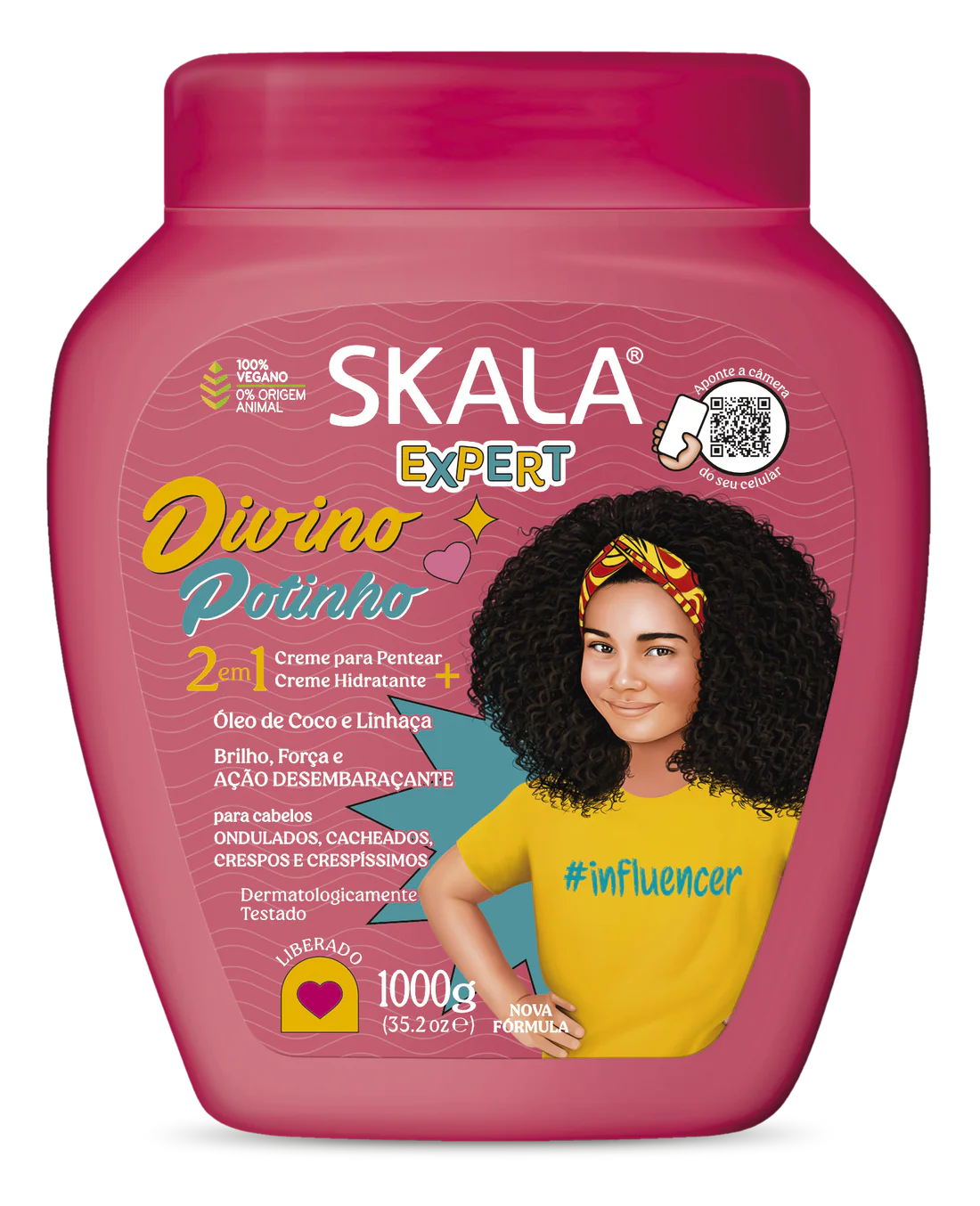 Skala Expert hair care product with a woman's face on the label