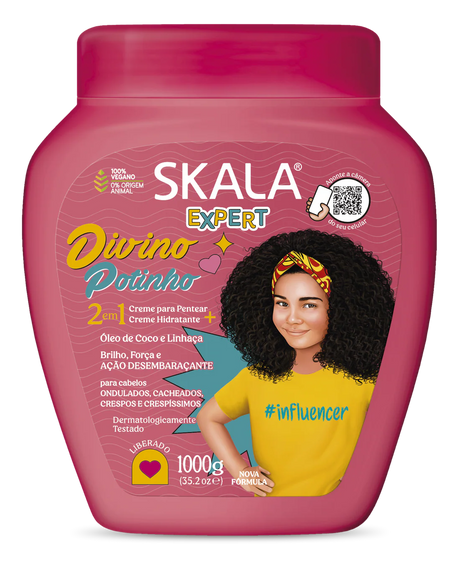 Skala Expert hair care product with a woman's face on the label