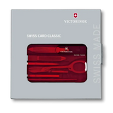 Victorinox Swiss Card Classic, Red Transparent