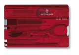 Victorinox Swiss Card Classic, Red Transparent