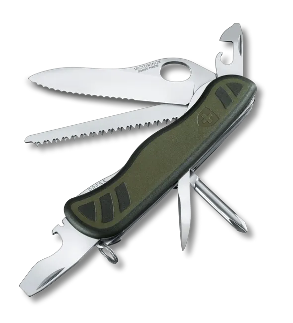 VICTORINOX SWISS Soldier's Knife 08, 111 mm, vert / noir