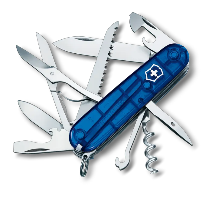 Victorinox Huntsman, 91 mm, Blue Transparent