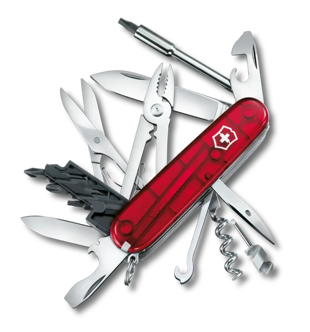 Victorinox Cyber ​​Tool M, 91 mm, rouge transparent