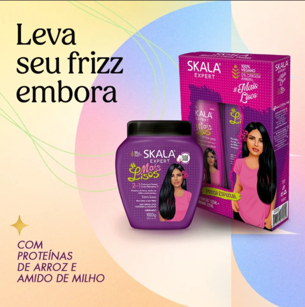 Skala Mais Lisos hair conditioner 1000ml front view