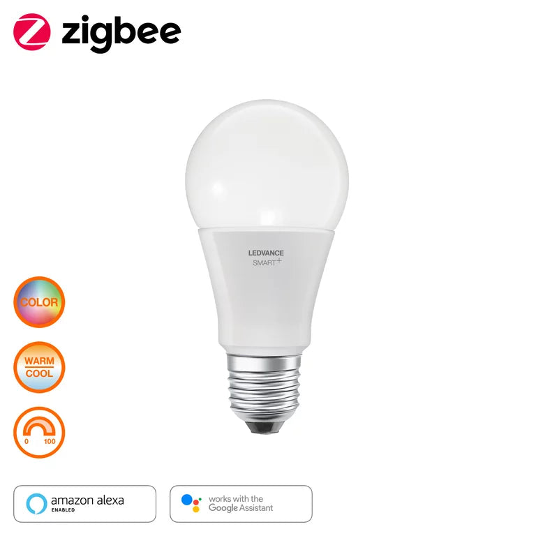 Ledvance Smart + LED, Zigbee-lamp met warmwitte E27-fitting tot daglicht, RGB-kleurverandering