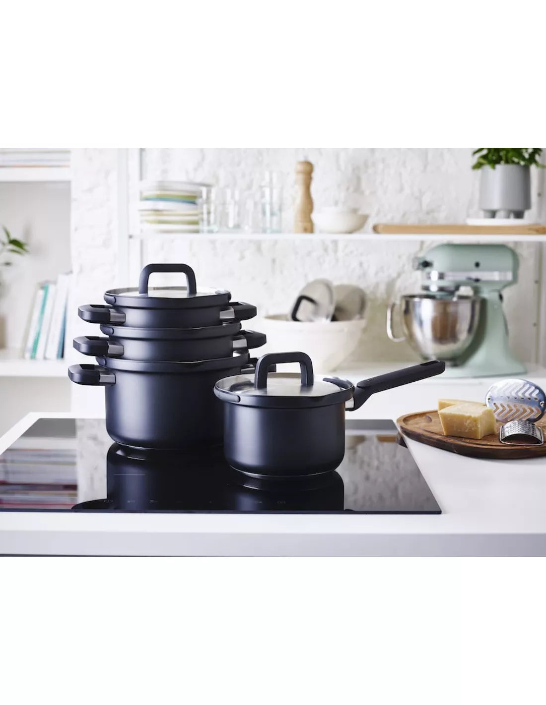 BK Flow Cool Black Topfset 4-teilig – Edelstahl Töpfe 