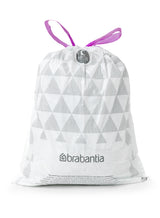 Sacs Brabantia PerfectFit, code C, 10-12 litres, 20 sacs par rouleau - blanc