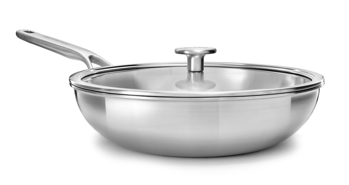 KitchenAid Multiply stainless steel wok 28cm with lid