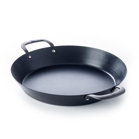 BK Black Steel paella pan 38cm with cast iron handles”