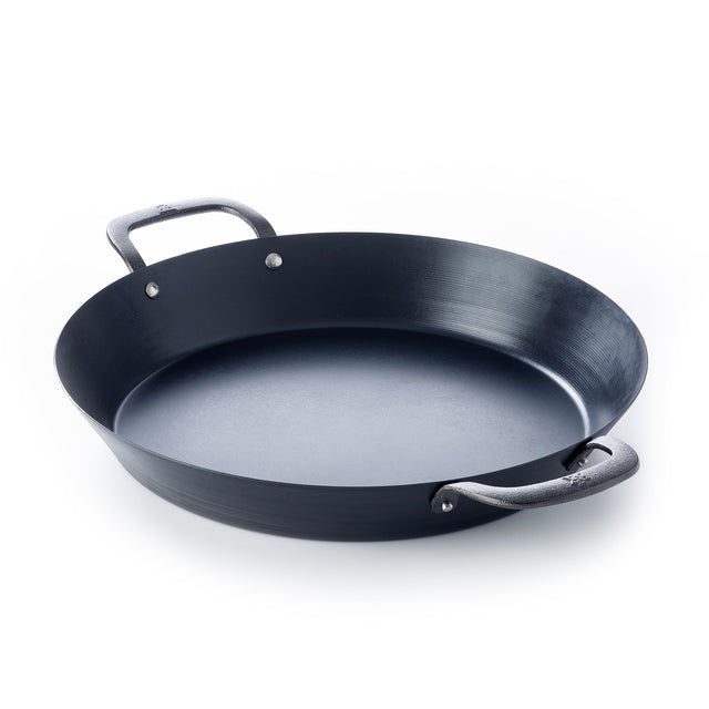 BK Black Steel paella pan 38cm with cast iron handles”