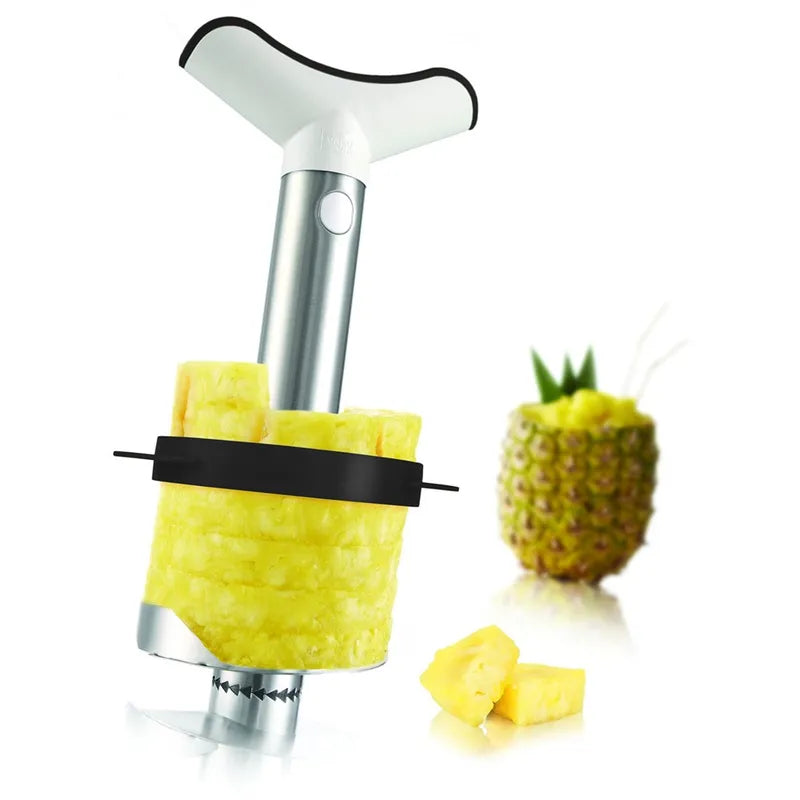 Slicer à ananas en acier inoxydable vacuvin avec coupe-segment et weger