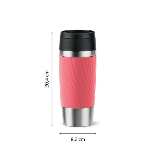Emsa Travel Mug 0,36L – Isolierter Edelstahlbecher – Twist 