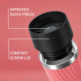 Emsa Travel Mug 0,36L – Isolierter Edelstahlbecher – Twist 