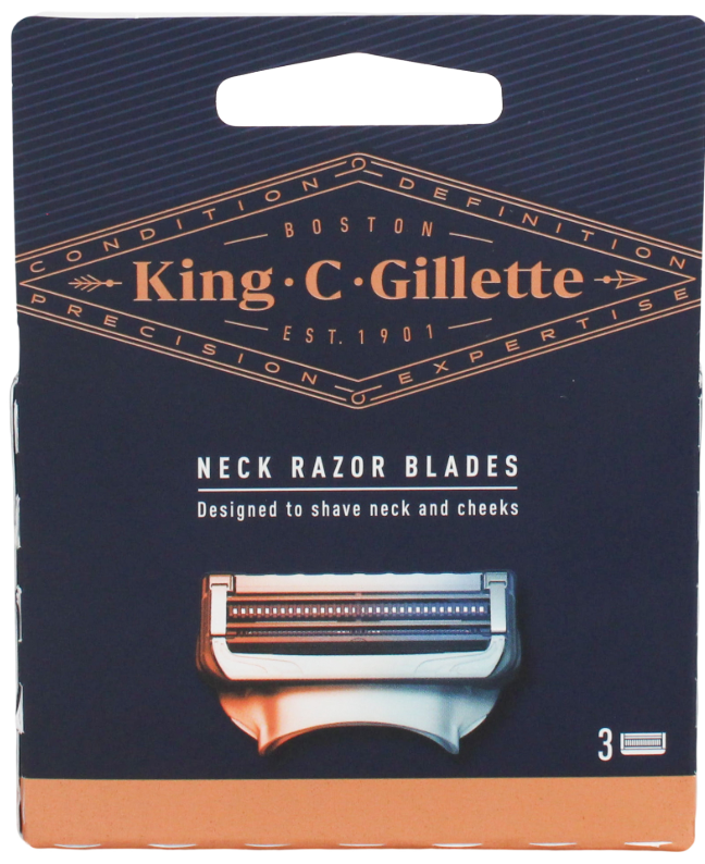 King C Gillette Neck Razor Blade Ravill Pack van 3