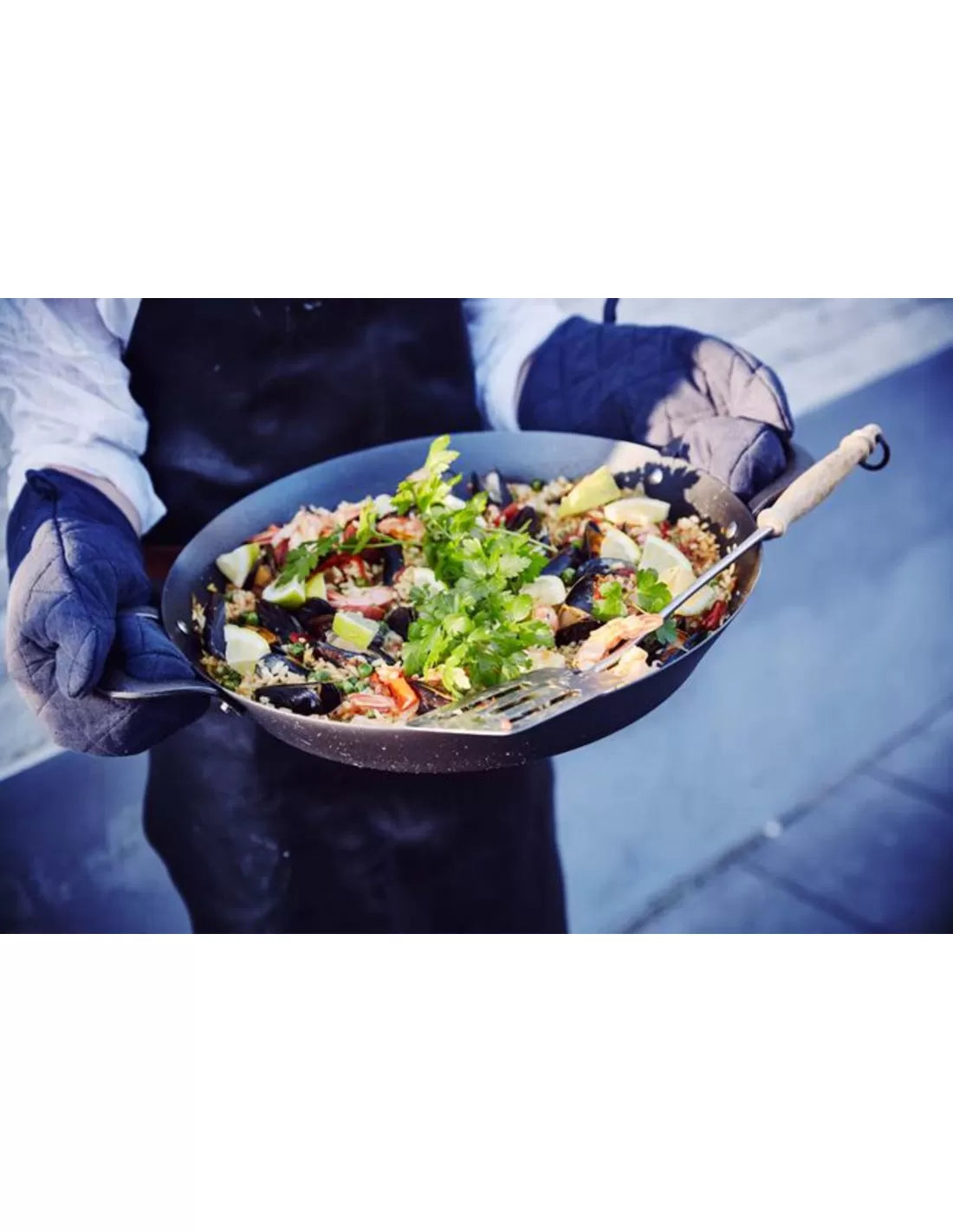 BK Black Steel Paella Pan 38cm – PFAS-Free