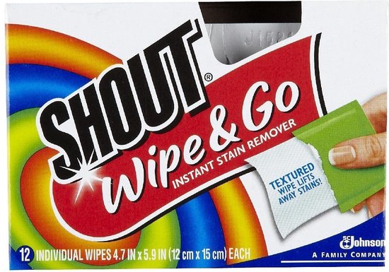 instant stain remover wipe & go shout