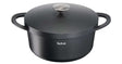 Tefal Trattoria handled casserole round black 28 cm