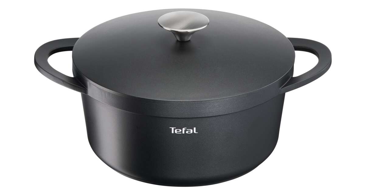 Tefal Trattoria handled casserole round black 28 cm