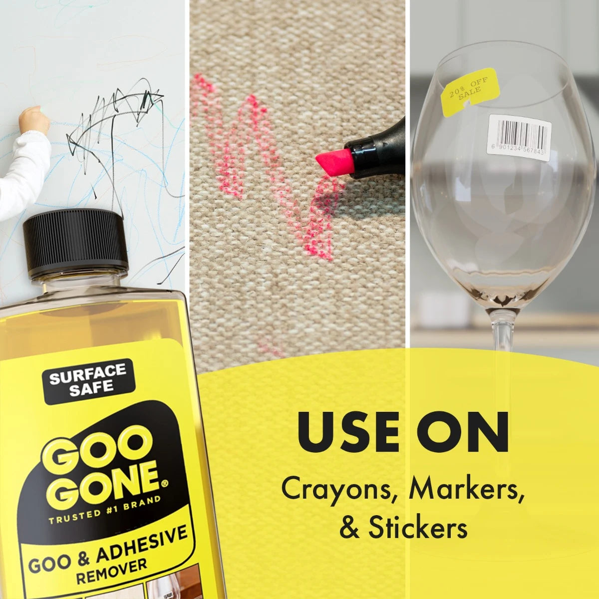 Goo Gone Removes Stickers, Grease, Gum, Tar, Crayon & Tape 237 ml