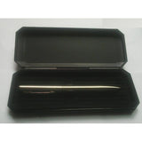 Silver Pen With Nice Black Plastic Case - Blue