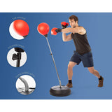 Tech Tools Boxing Ball Set Punching Ball, Boxing Gloves, Hand Pump & Adjustable Height Stand - Strong Durable Spring Withstands Tough Hits Stress Relief & Fitness