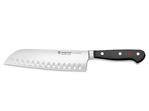 Wusthof Classic Santoku Knife, Black, 18cm