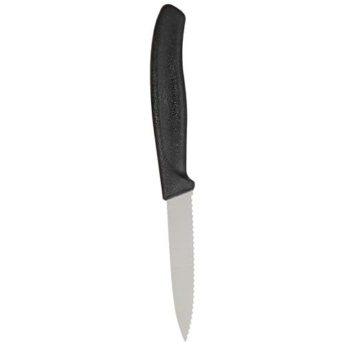 Victorinox Practical Paring Knife with Wavy Edge - Black - blade 8 cm