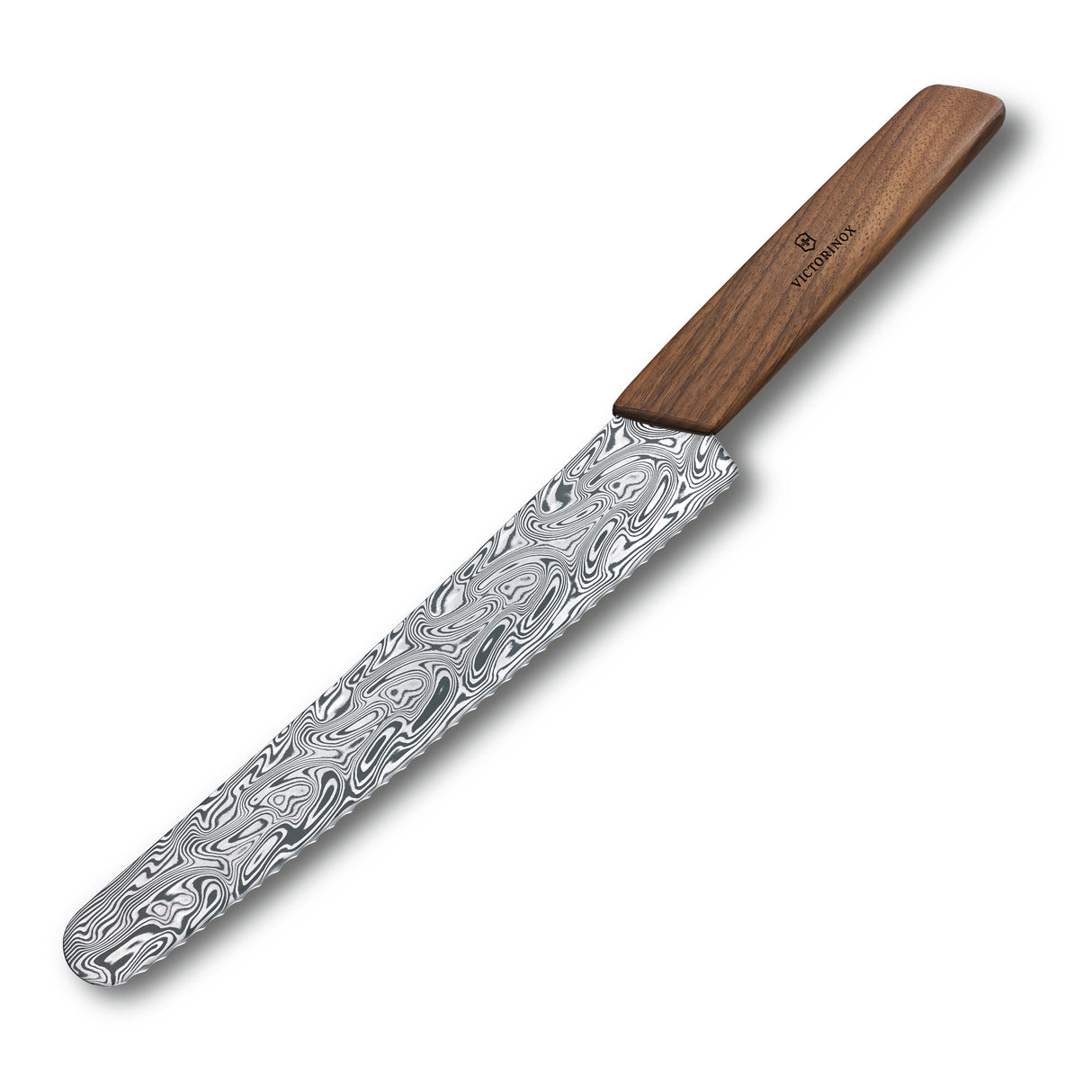 Victorinox Swiss Modern - Brot- und Konditormesser mit Damaststahlklinge 22 cm - Limitierte Auflage 2021