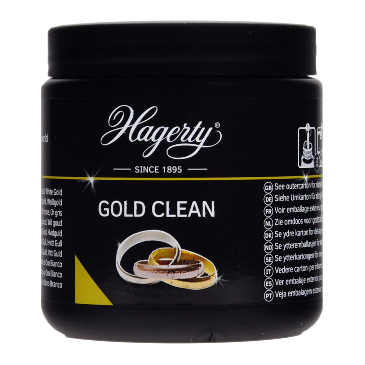 Hagerty Gold Clean, tremper pour nettoyer et maintenir les bijoux en or 170 ml