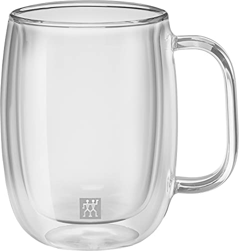 ZWILLING Sorrento Dubbelwandig glas met greep, Cappuccino (set van 2) - 335 ml