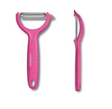 Victorinox Swiss Classic Tomato & Kiwi Peeler, Stainless Steel Satin Plain  Blade, Pink Polypropylene Handles