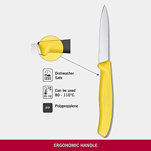 Victorinox Paring Knife In Fresh Colors - Swiss Classic Paring Knife - Yellow - Blade 8 Cm