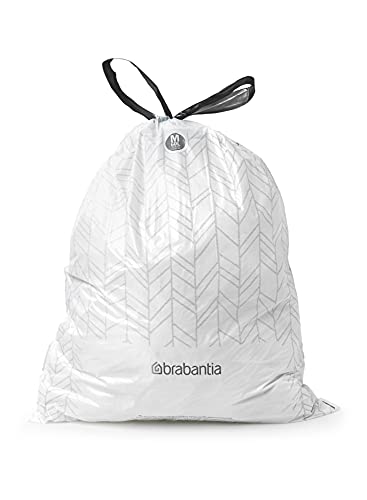 Brabantia Perfectfit Bags, Code M, 60 Litre, Dispenser Pack, 40 Bags - White