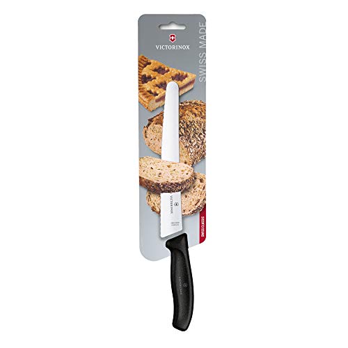 Victorinox Swiss Classic Brood- en Banketmes - Zwart - lemmet 22 cm