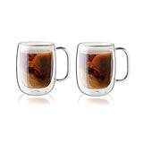 ZWILLING Sorrento Dubbelwandig glas met greep, Cappuccino (set van 2) - 335 ml