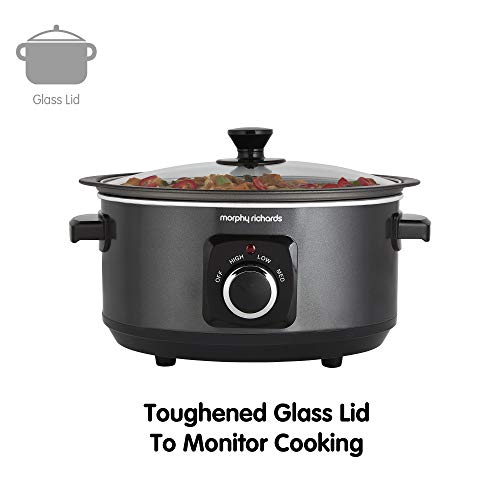 Morphy Richards 460012EER Slow Cooker Sear and Stew 3.5L Black (EU Plug)