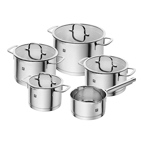 Zwilling Trueflow 9-teiliges Kochgeschirr-Set, 5-teilig, rund, Edelstahl