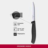 Victorinox Ultra-Sharp Paring Knife with Wavy Edge - Swiss Classic Paring Knife - Black - blade 10 cm