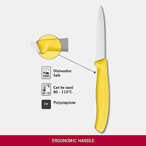 Victorinox Paring Knife With Ultra-Sharp Blade - Swiss Classic Paring Knife - Yellow - Blade 8 Cm