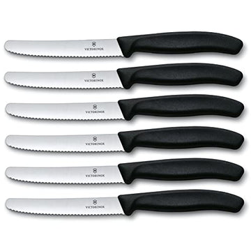 Inoxbonomi Italian Table Stainless Steel Knife 11 cm Green, Set of 6