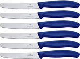 Victorinox Swiss Classic Set Tomato & Table Knives, 6 Pieces, Blue