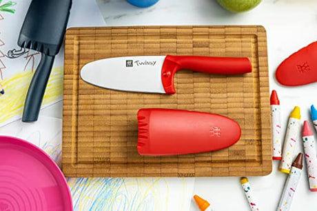 ZWILLING Twinny Children's Knife 10 cm with Finger Guard RED