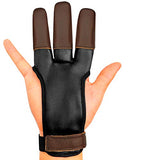 Accessoires de tabulation de doigts de gant de gant Keshes - Gants en cuir pour réappartement et arc composé - Three Finger Guard for Men Women & Youth (Mediium)