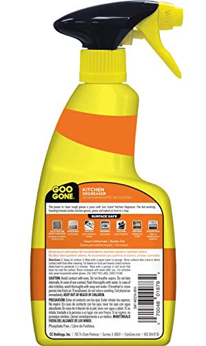 Goo Gone Kitchen Degreaser - 14 Ounce - Removes Kitchen Grease, Grime and Baked-on Food