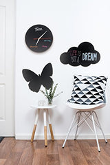 Silhouet Wall Clock Chalkboard D27 X2.5 Cm