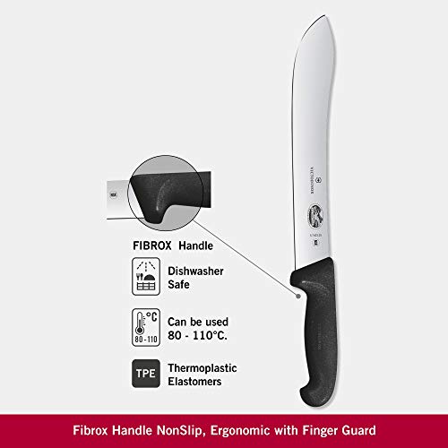 Victorinox fibrox pro cimeter un couteau de steak bullnose préféré de boucher - Black - lame 25 cm