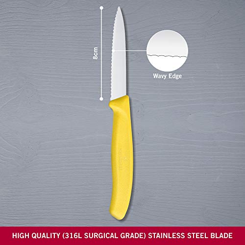 Victorinox Paring Knife With Ultra-Sharp Blade - Swiss Classic Paring Knife - Yellow - Blade 8 Cm