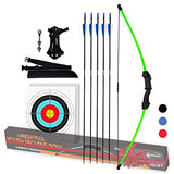 KESHES Archery Recurve Bow and Arrow Youthbow Set - Beginner Bows for Outdoor Hunting Green