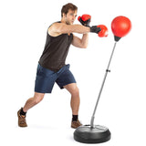 Tech Tools Boxing Ball Set Punching Ball, Boxing Gloves, Hand Pump & Adjustable Height Stand - Strong Durable Spring Withstands Tough Hits Stress Relief & Fitness